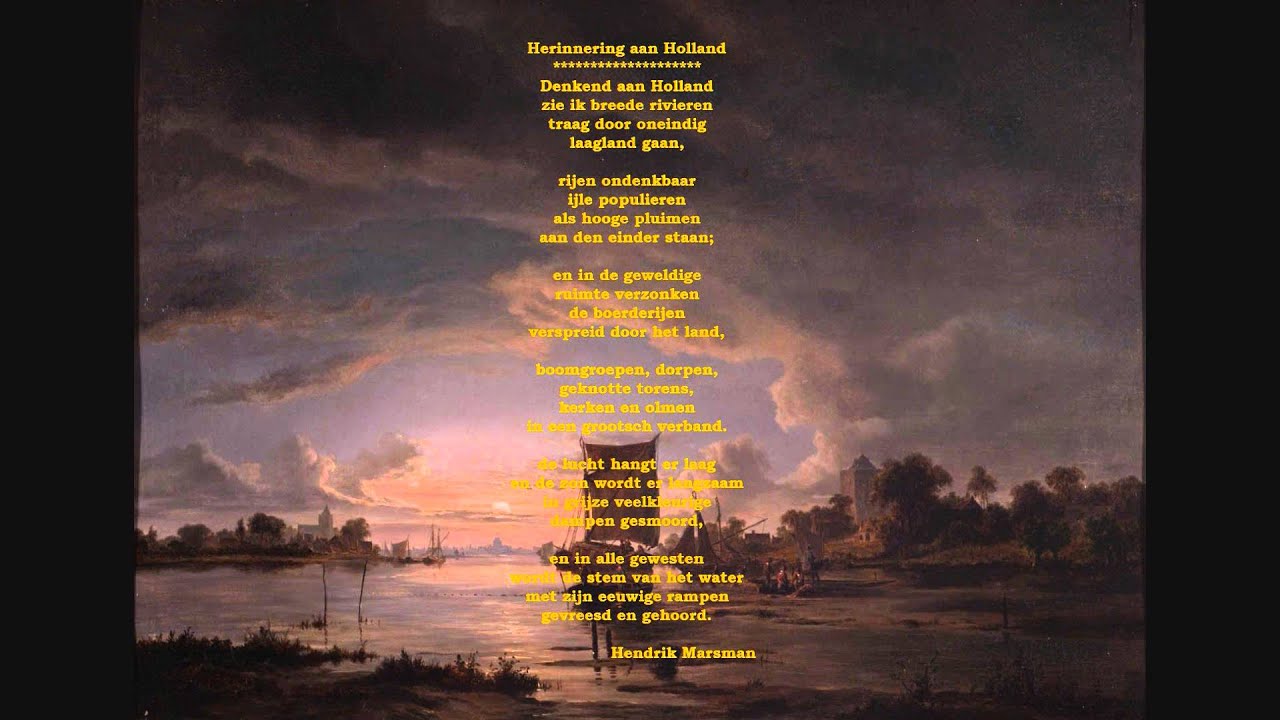 Hendrik Marsman -- Gedicht: 'Herinnering aan Holland'