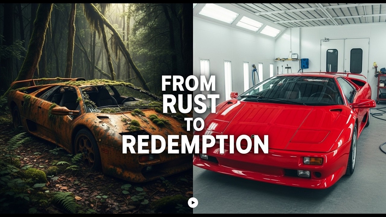 Abandoned Lamborghini Diablo Restored After Years in the Forest!