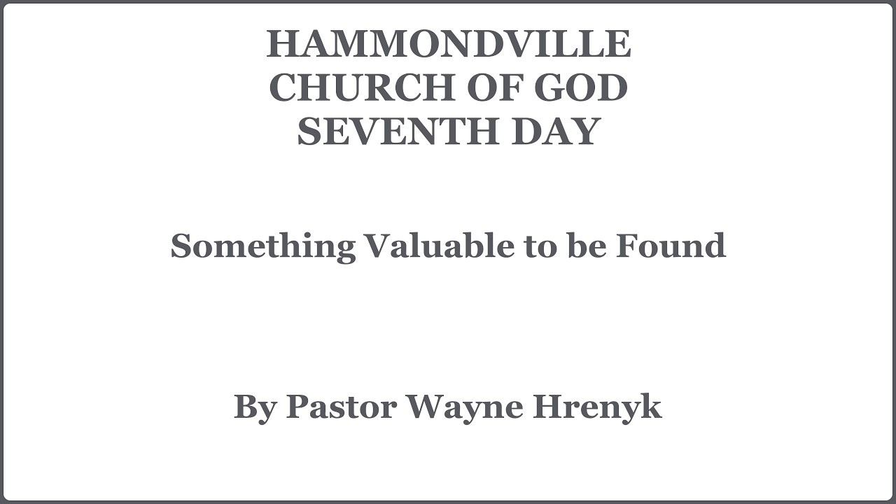 Something Valuable to be Found