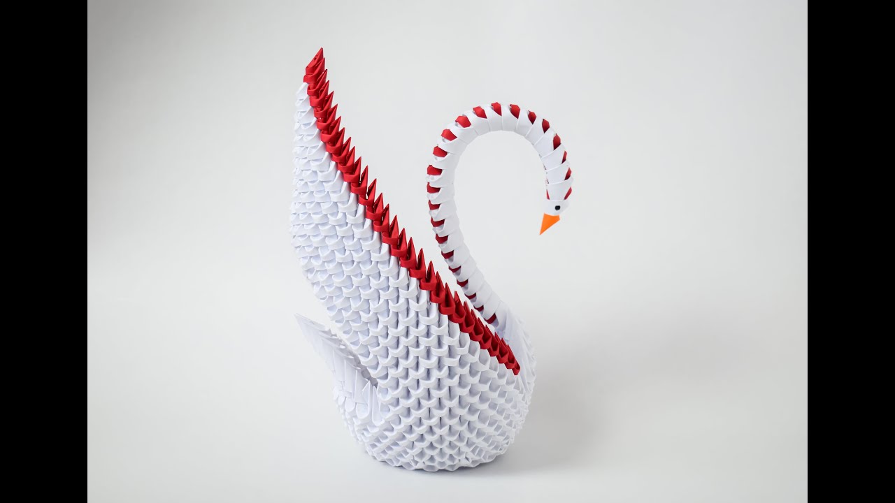 How to make 3d origami swan