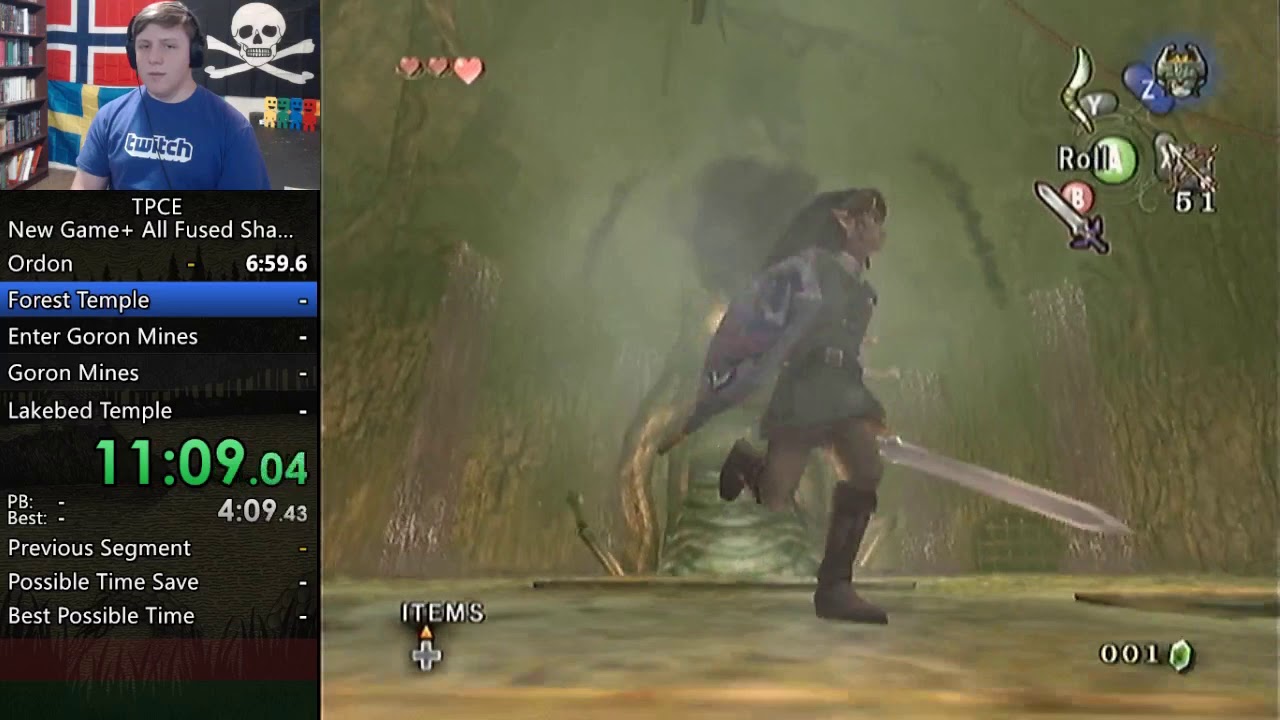 Twilight Princess: New Game+ All Fused Shadows (No Portals) in 43:02