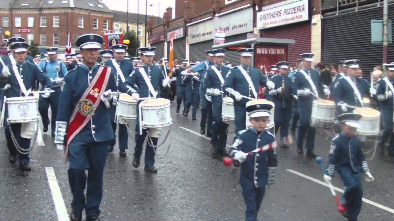 Orange Order The 12th 2014 No 5 District SandyRow passing Clifton Street OrangeHall