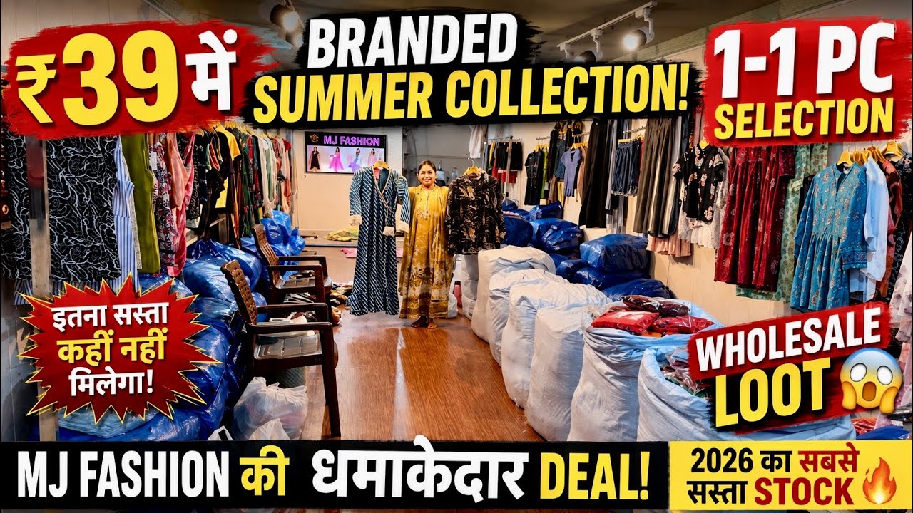 😱 ₹39 में Branded Summer Collection! 1-1 PC Selection 🔥 MJ Fashion की Wholesale Loot | 2026 का सबसे