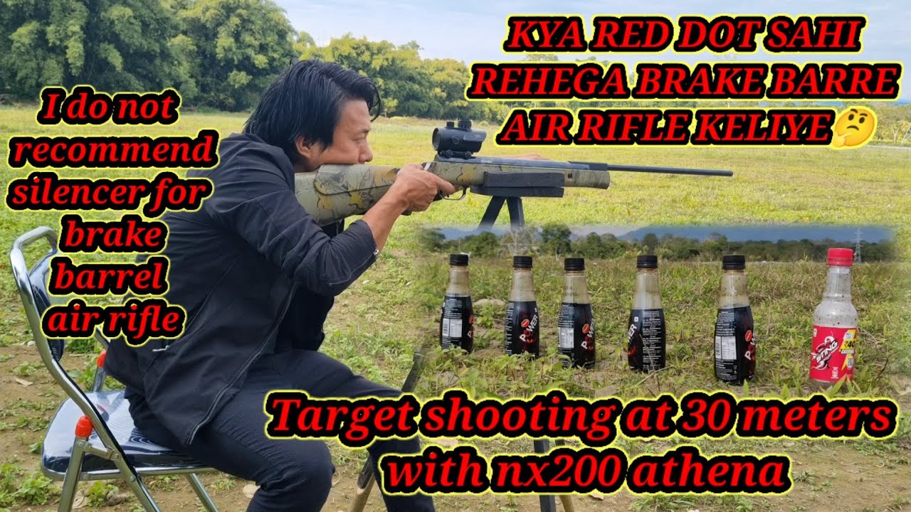 Mounting Red Dot sight on Nx200 Athena/target shooting at 30 meters/powerful and accurate/