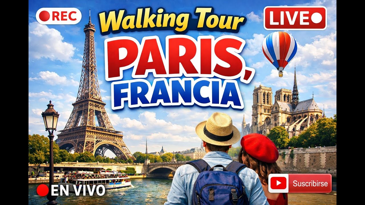 PARIS, Francia - RECORRIDO NOCTURNO - Urbanismo WalkingTour - IU STREAMING