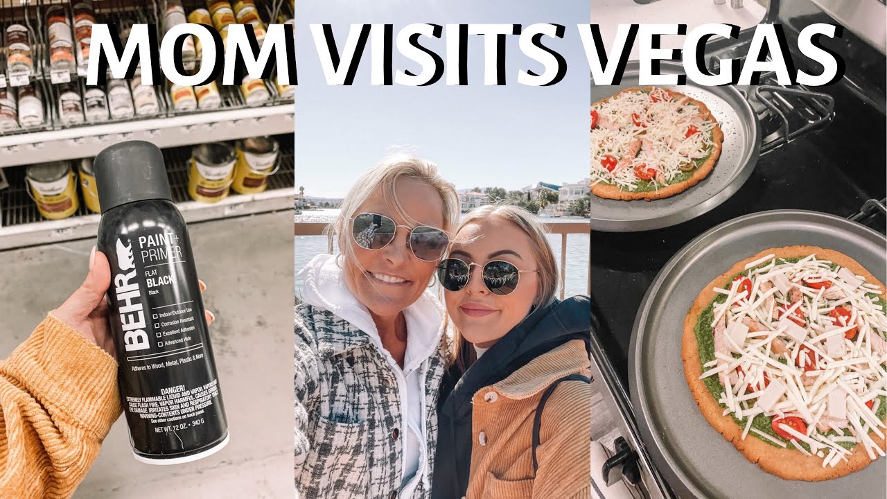 MOM VISITS VEGAS VLOG (SPRAY PAINTING, CHICKEN PESTO PIZZA, LITTLE FIRES EVERYWHERE, ETC)