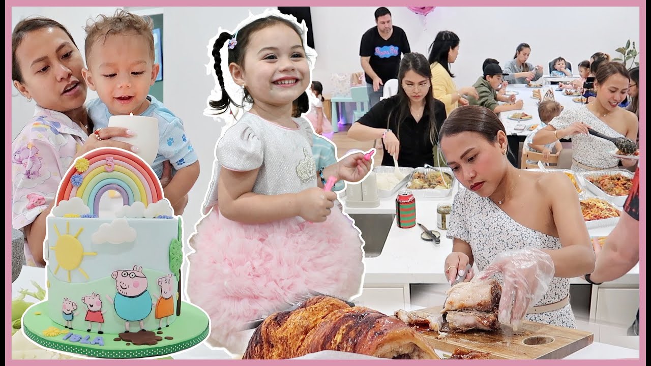 ВЕЧЕРИНКА В ЧЕСТЬ ДНЯ РОЖДЕНИЯ СВИНКИ ПЕППА АЙЛЫ С НАШИМИ ДРУЗЬЯМИ И FAMBAM! ❤️ | rhazevlogs