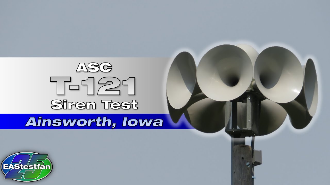 ASC T-121 Siren Test (Full Alert) - Ainsworth, Iowa