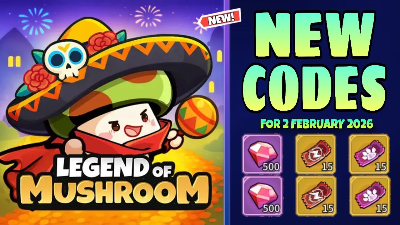 *Новые* коды из игры Legend of Mushroom от 2 февраля 2026 года || Коды из игры Legend of Mushroom