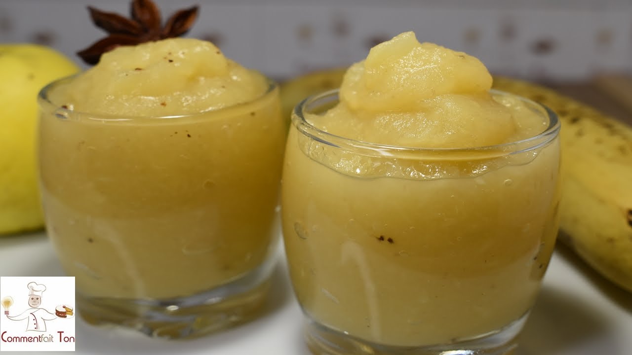 Compote pommes banane pour bébés et pour adultes