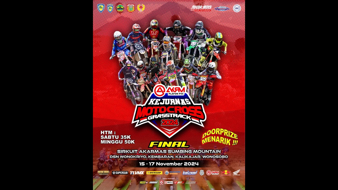 AKRM PLAFON PVC KEJURNAS MOTO CROSS KEMBARAN WONOSOBO MINGGU 17 NOVEMBER 2024