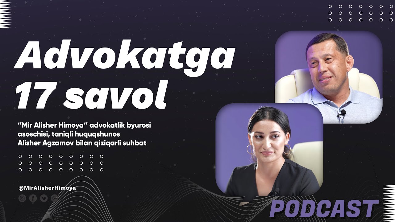 🔴ADVOKATGA 17 SAVOL || АДВОКАТГА 17 САВОЛ