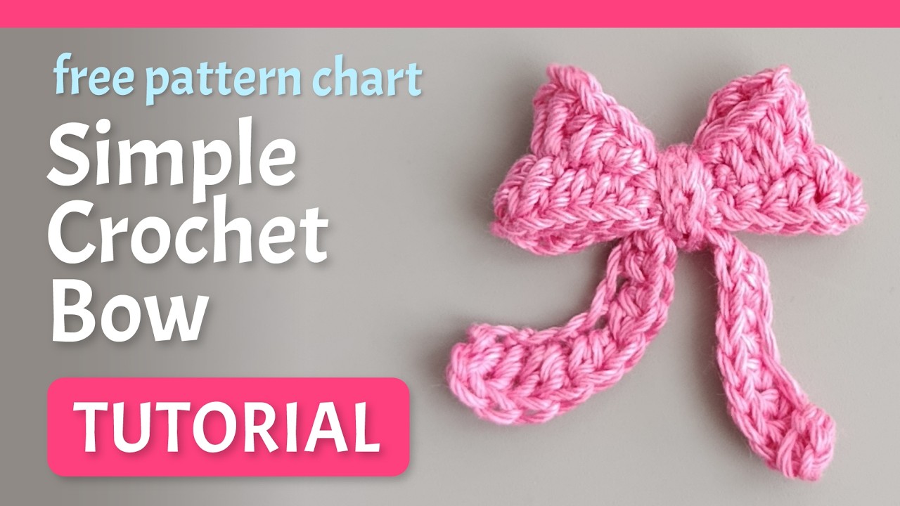 🎀 Simple Crochet Bow Tutorial | Super Easy DIY Accessories #crochetbow #easycrochet #crochettutorial