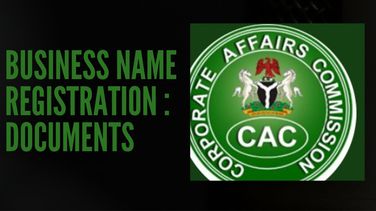BUSINESS NAME REGISTRATION DOCUMENTS WITH THE CORPORATE AFFAIRS COMMISSION