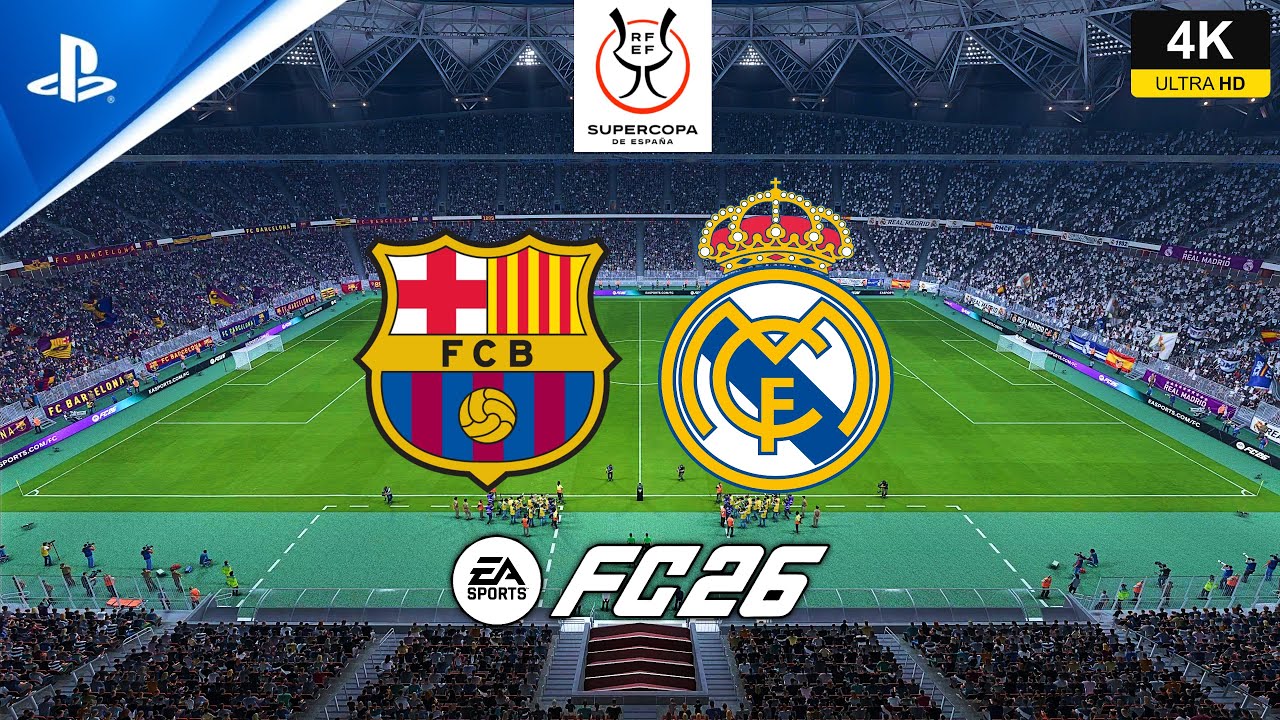 FC 26 - FC Barcelona vs Real Madrid - Supercopa de España - gameplay ps5 4K español latino
