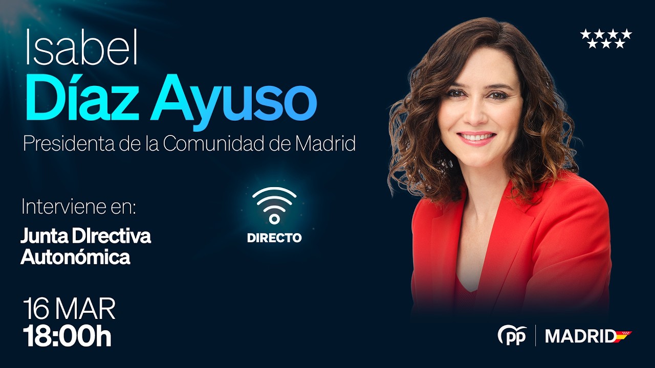 Ayuso interviene en la Junta Directiva Autonómica del PP de Madrid