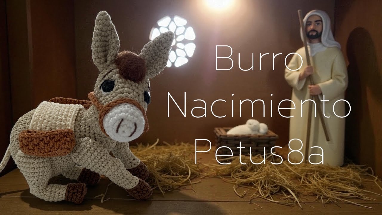 Como tejer burro para nacimiento video 1/2 Amigurumis by Petus 🫏