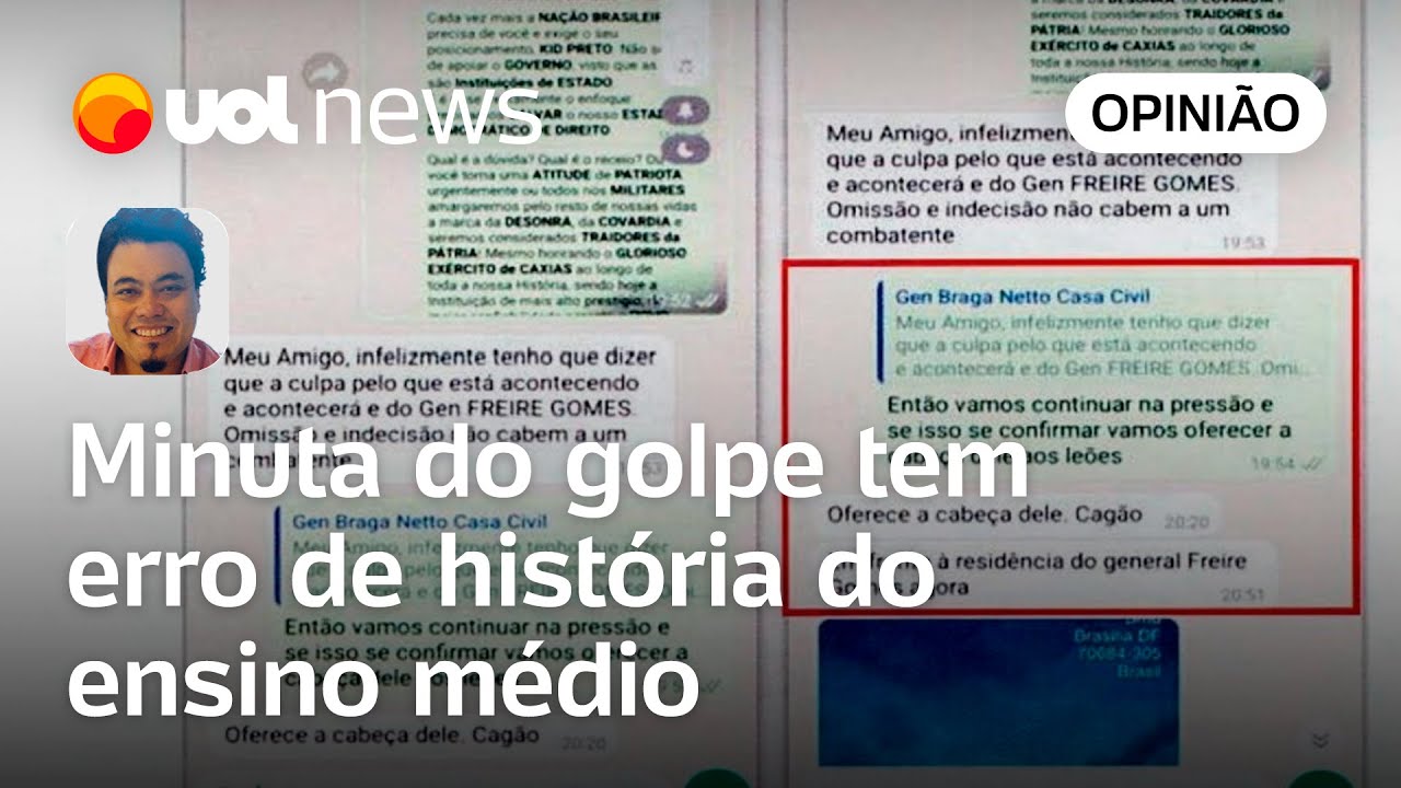 Sakamoto: Erro na minuta do golpe ensina por que &eacute; ruim faltar &agrave;s aulas de Hist&oacute;ria