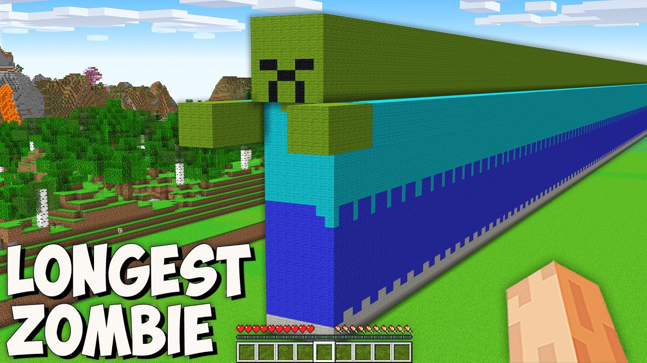 This is THE LONGEST ZOMBIE in Minecraft! I found THE BIGGEST SECRET ZOMBIE HOUSE!