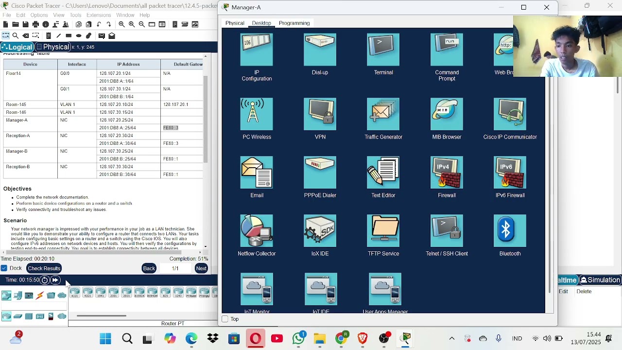 12.4.5 Packet Tracer - Basic Device Configuration