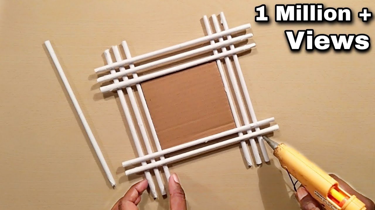Paper flowers wall hanging - Easy wall decoration ideas - Paper crafts wall hanging - Room decor