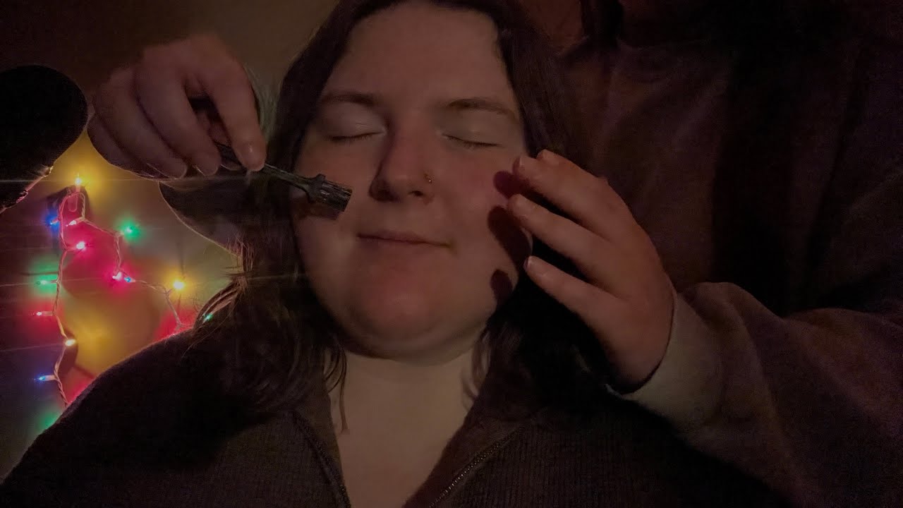 asmr | face relaxation in the dark 🖤 (tingly shadow visuals) 