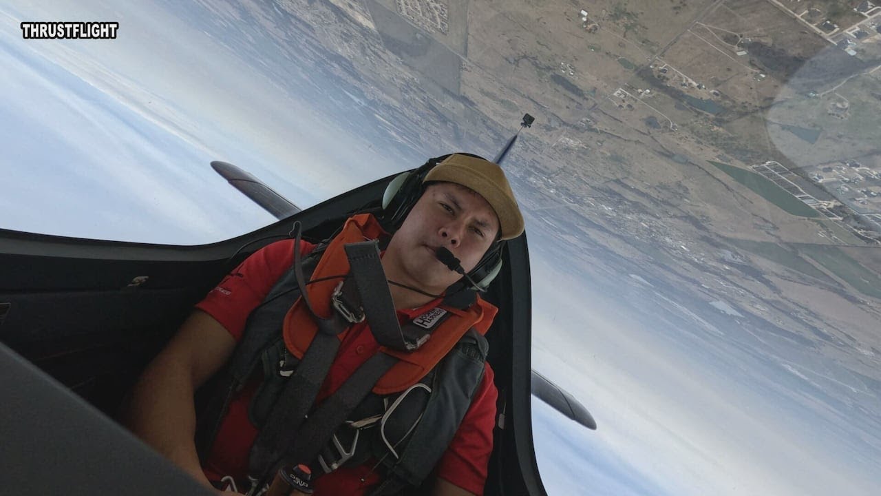 Denison flight school prepares pilots for emergencies using mid-air flips and spins!