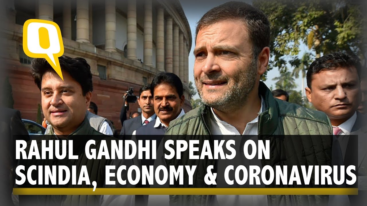 Rahul Gandhi Speaks on Scindia Joining BJP, Economy & Coronavirus in India | The Quint
