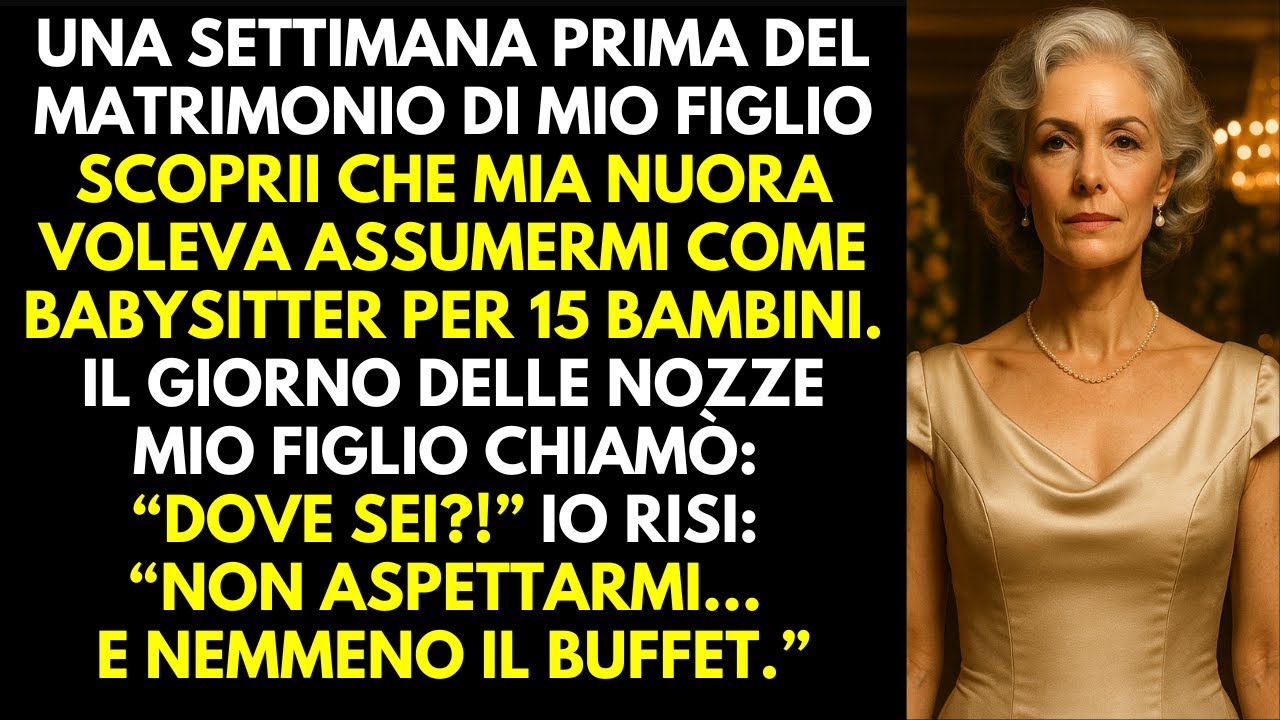 Mia nuora voleva assumermi come babysitter per 15 bambini al matrimonio. Ho cambiato i miei piani.