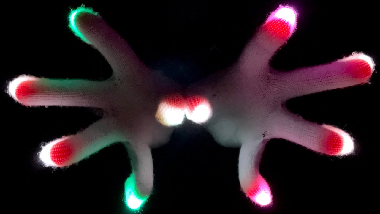 ASMR Hypnotic Hand Movements In The Dark With LED Light Gloves | Hypnosis ASMR 