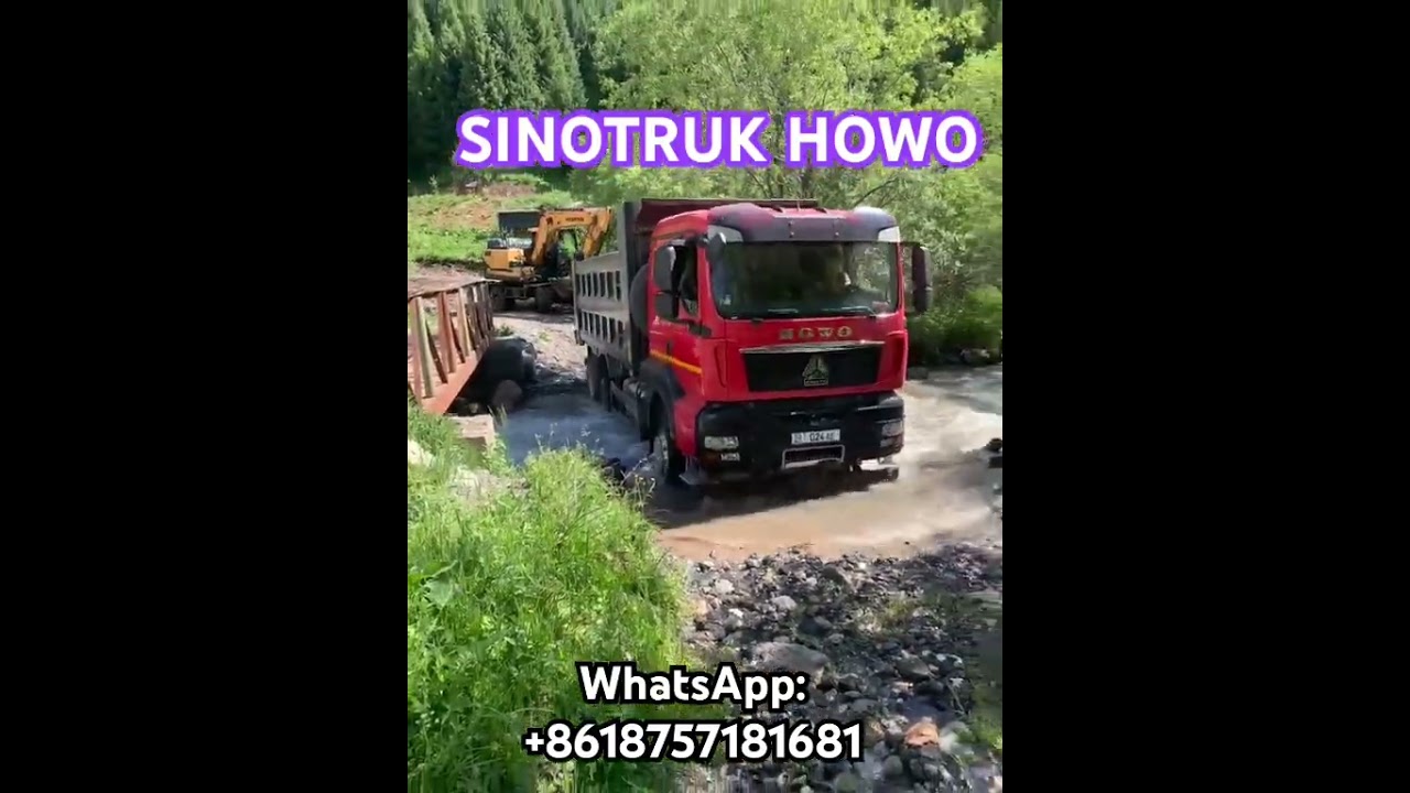 Sinotruk Tough Water Crossing! Conquer Mountain Streams Abroad Easily