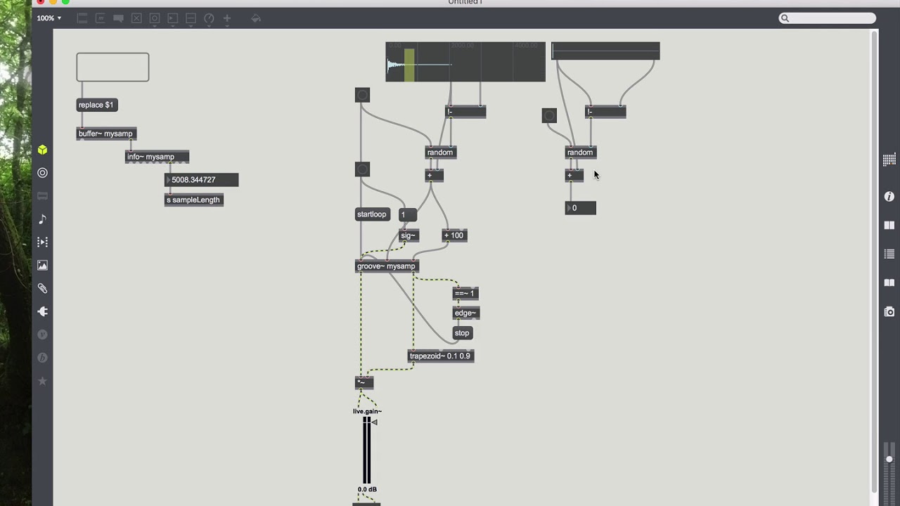 Plode -- Build a granulator in Max7: 04. Grain Length
