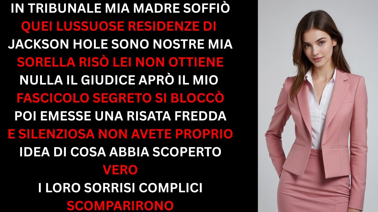 In tribunale mamma disse: &ldquo;Quei lodge sono nostri&rdquo; &mdash; poi il giudice apr&igrave; il mio file SEC