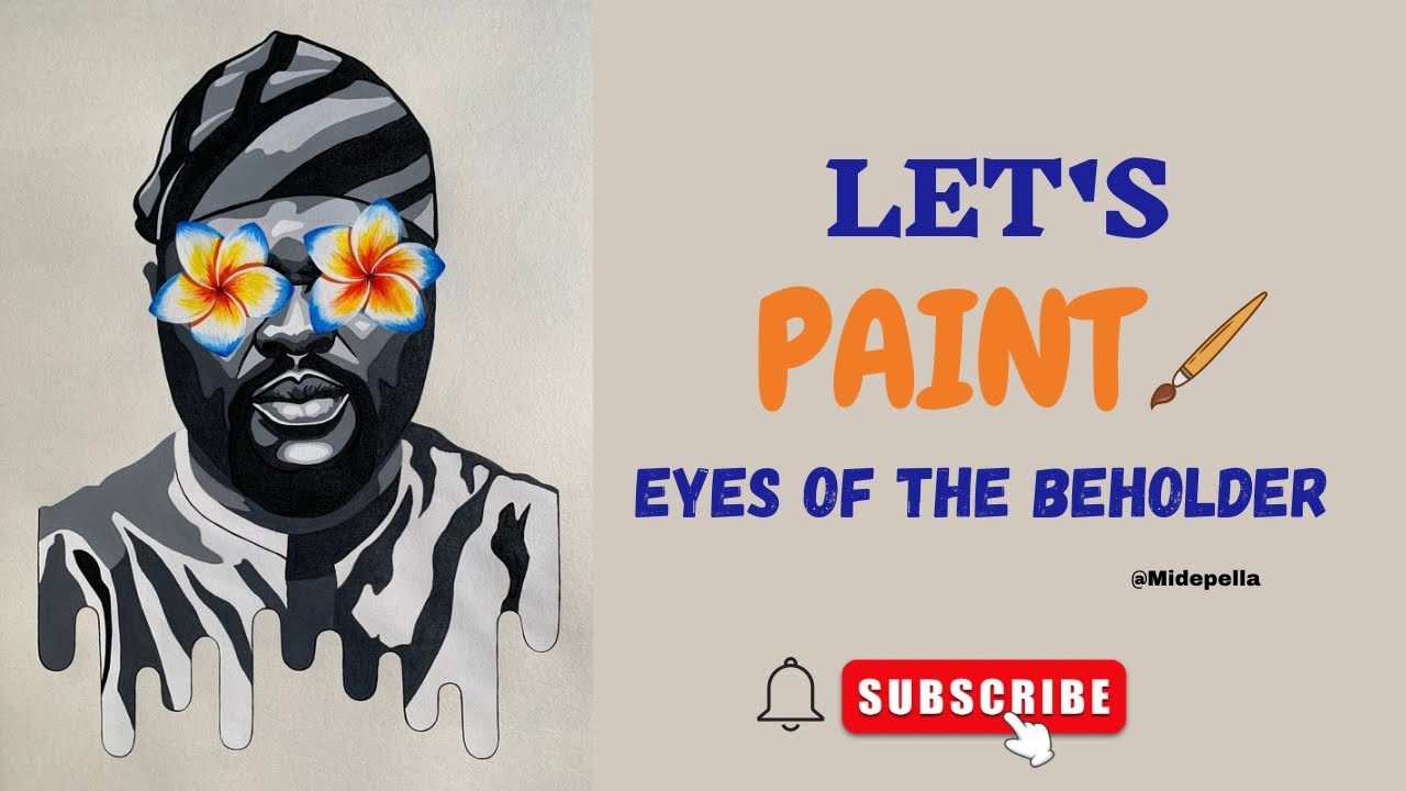Eyes of the beholder painting with acrylics on paper🖌️✨