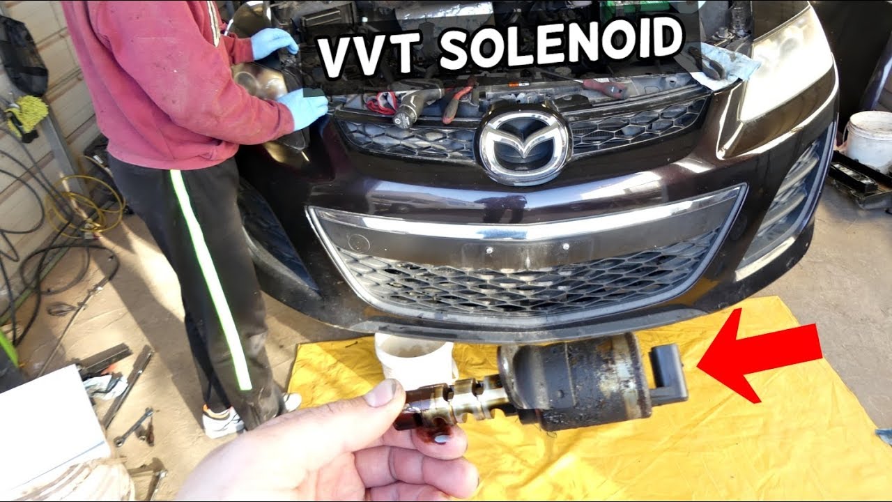 HOW TO REMOVE AND REPLACE VVT SOLENOID MAZDA CX-7 CX7 VARIABLE TIMING SOLENOID