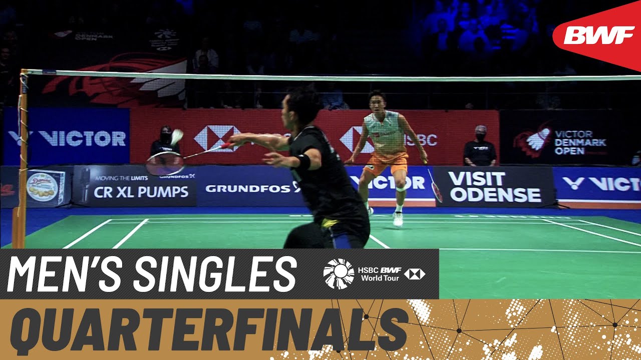 VICTOR Denmark Open 2021 | Kento Momota (JPN) [1] vs Jonatan Christie (INA) [6] | Quarter Finals