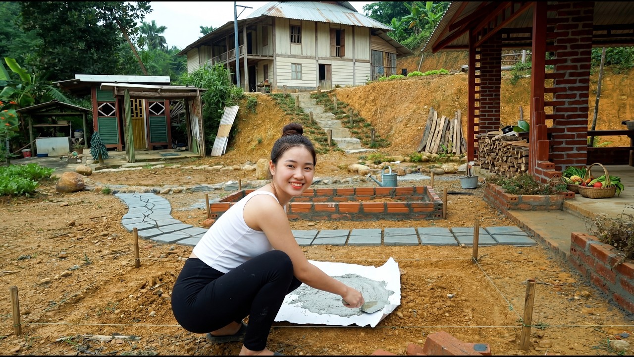 The woman built her own wooden house in the forest | Building a Forest Cabin Net. EP. 4