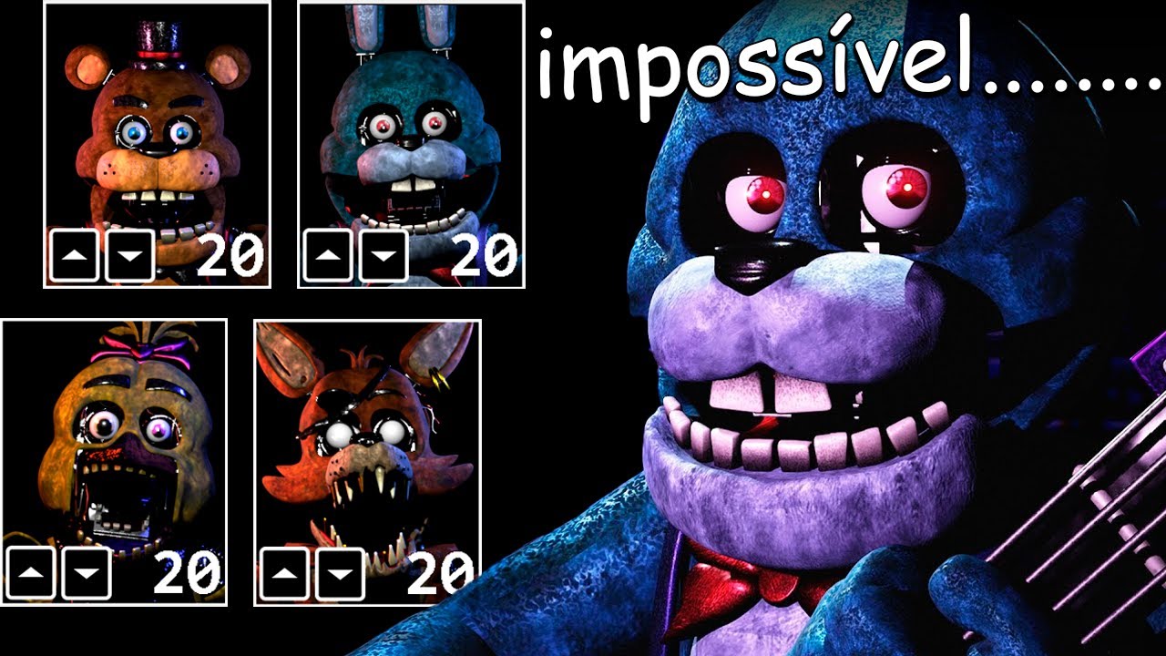 Zerei a IMPOSSÍVEL 20 20 20 20 do FNAF REMAKE
