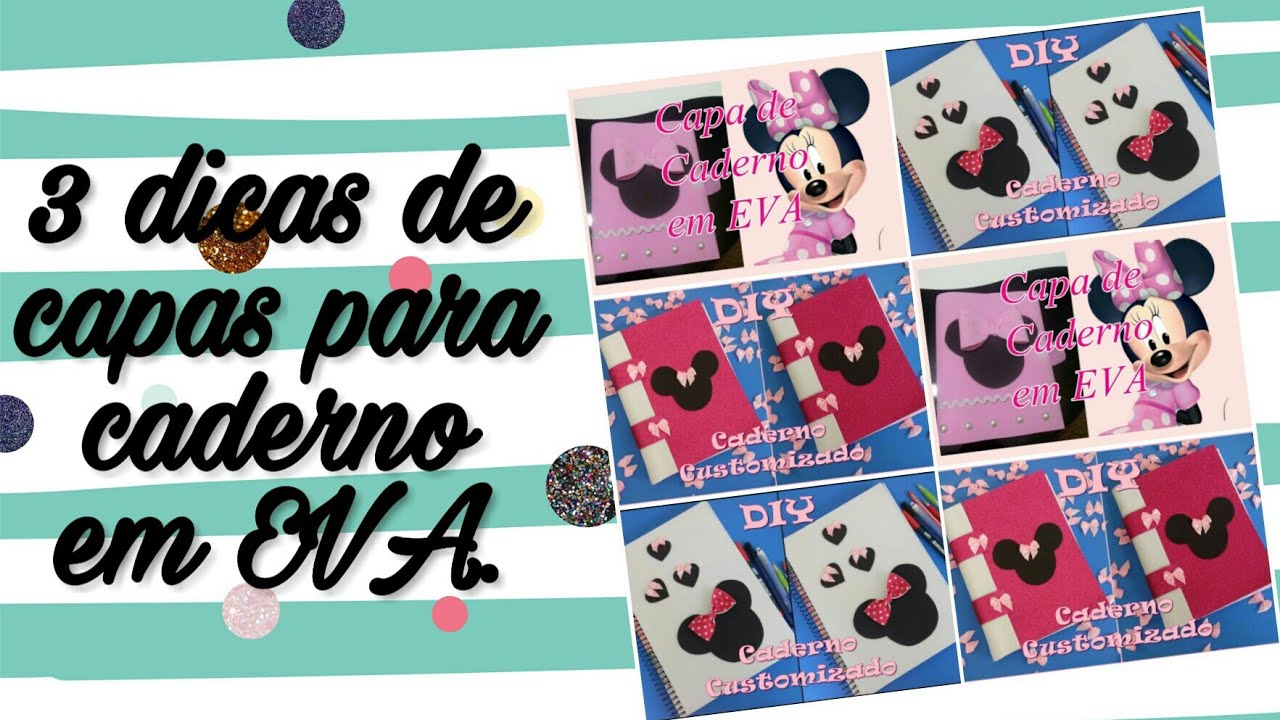 3 ideias de como decorar caderno com EVA (compilado)