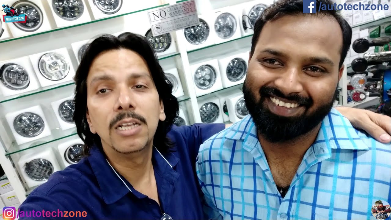 Best HEAD LIGHTS for Royal Enfield ll Royal Bullet Accessories World karol bagh #autotechzone
