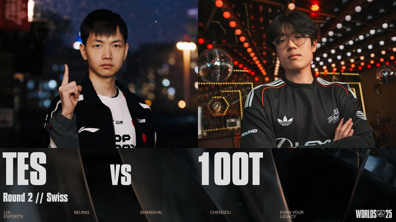 TES vs 100T | WORLDS 2025 | Swiss Stage | Game 01 | Top Esports vs 100 Thieves