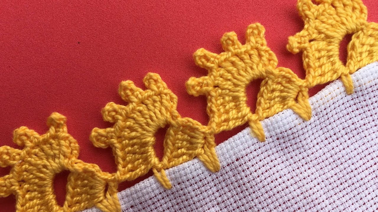 PUNTILLA FACIL NUMERO  84 🎁ORILLA  DE UNA SOLA VUELTA