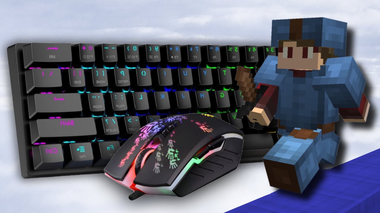 Chill Minecraft Bedwars with Keyboard and Mouse Sounds | Mineberry Server Gameplay