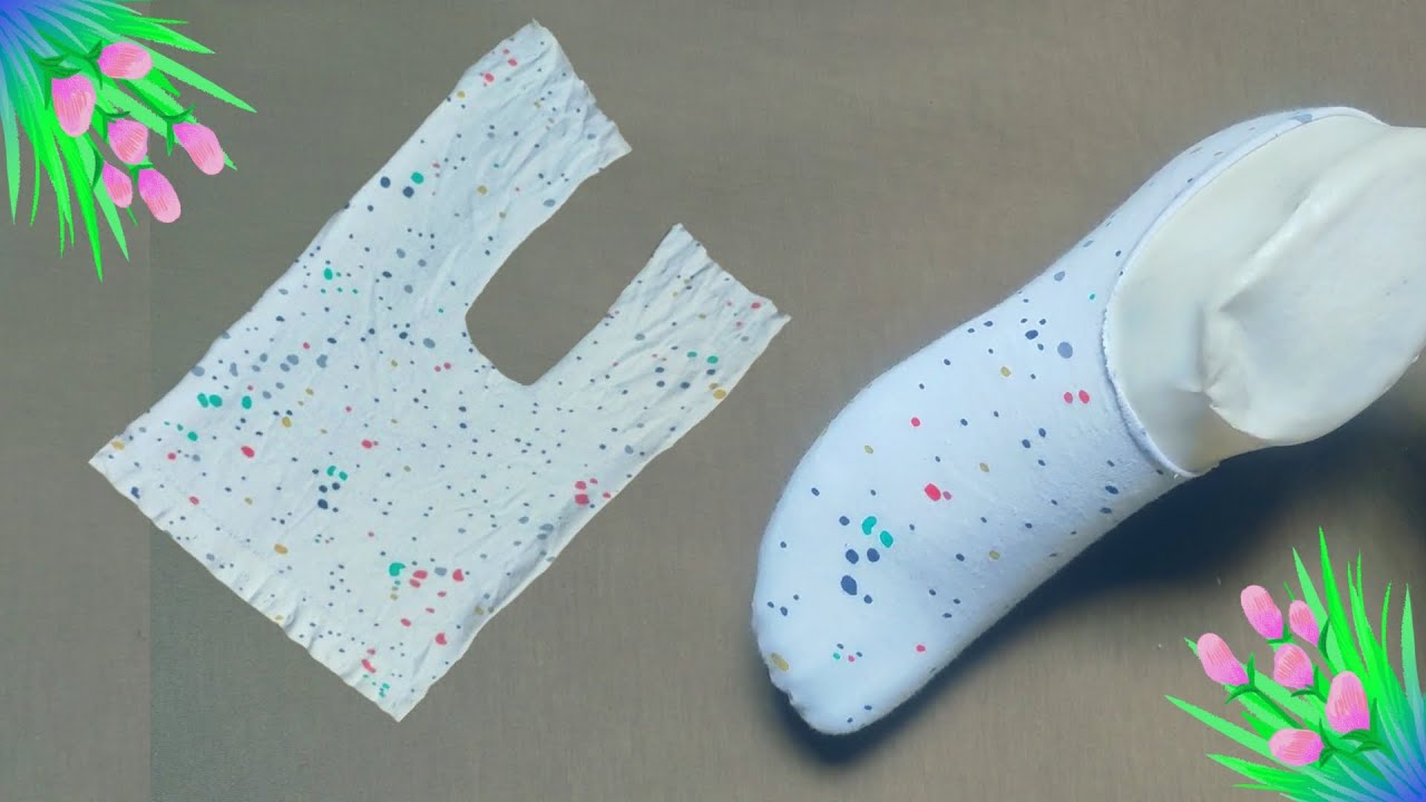 DIY home slippers out of old clothes | how to make floor shoes with cloth 