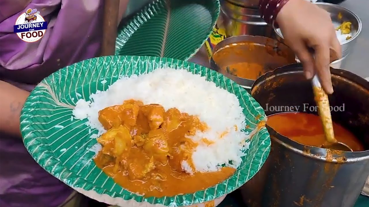 Cheapest RoadSide Unlimited Meals | Indian Street Food | #Journey for food  #Vegmeals #NonVegMeals