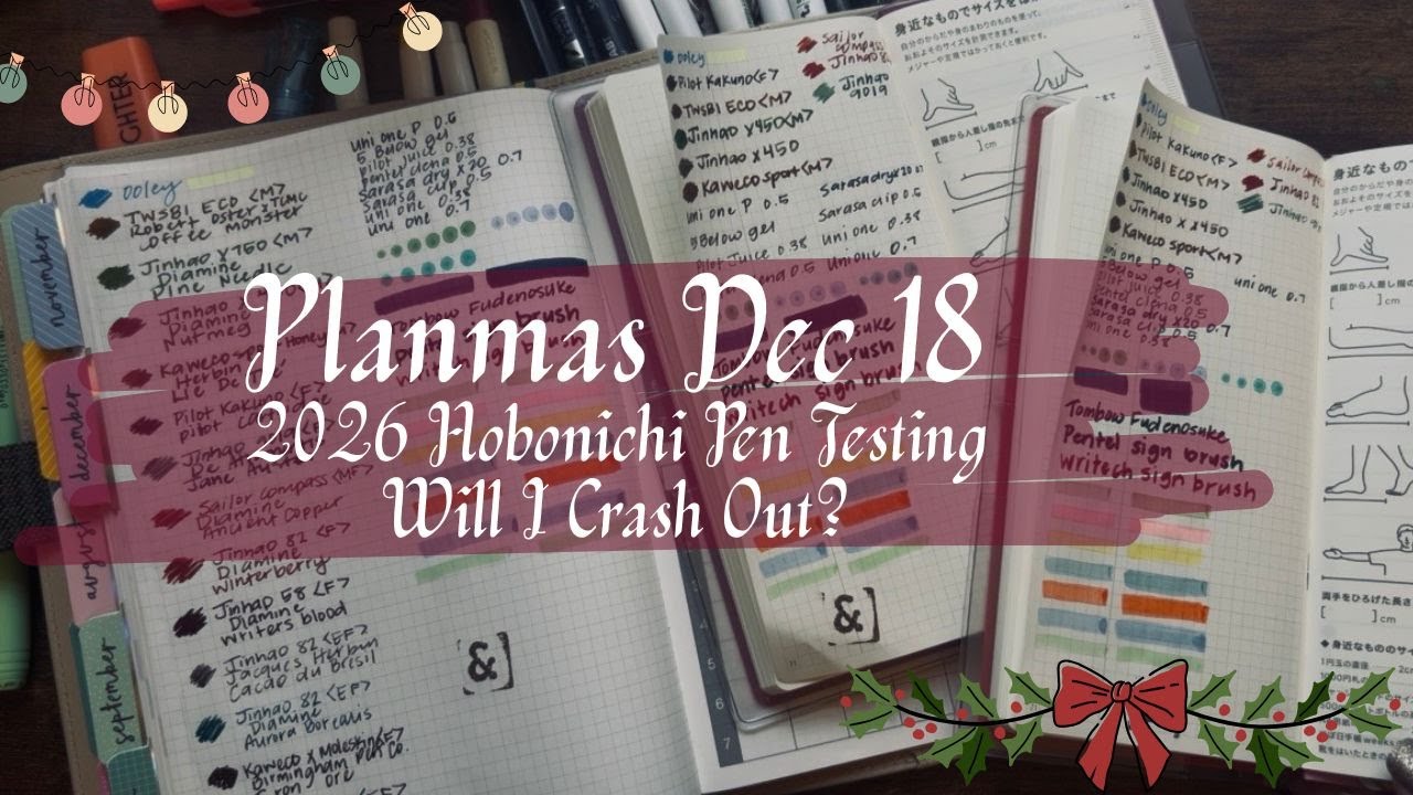 PLANMAS, день 18 | Тестирование ручки Hobonichi 2026 | Смогу ли я выбыть из игры на бумаге Sanzen...