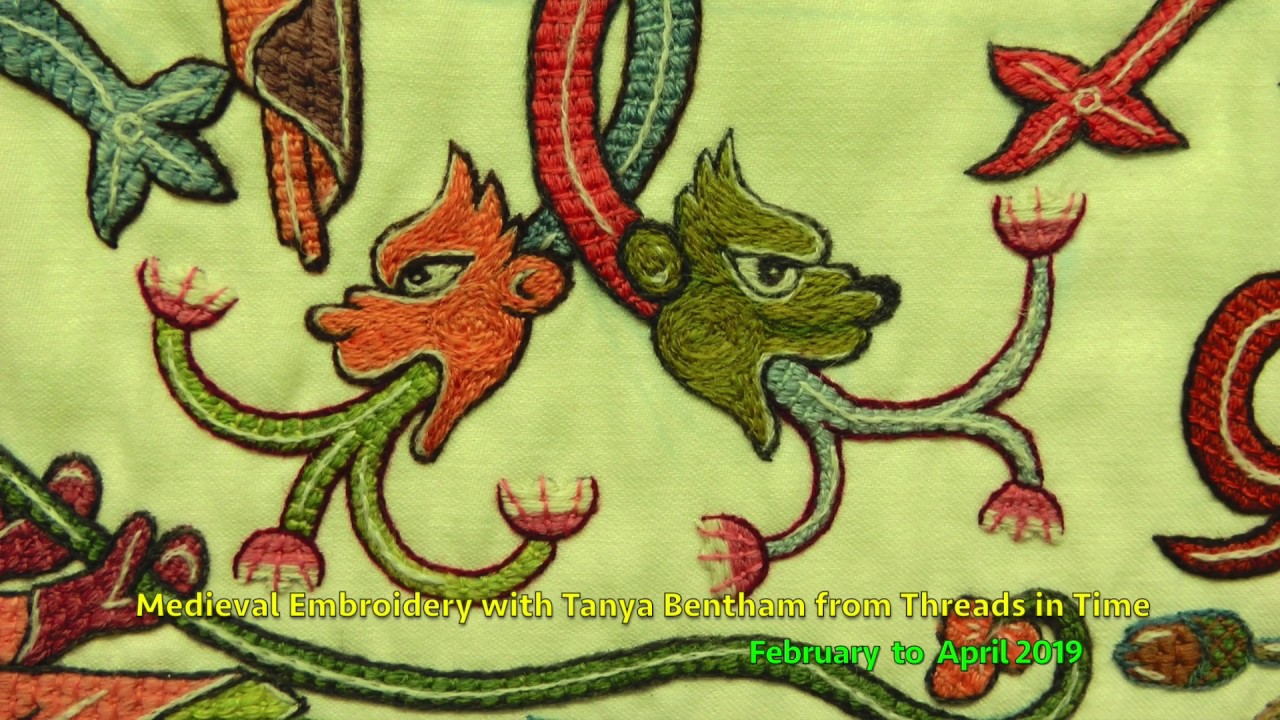 Tanya Bentham from Threads in Time teaches Medieval Embroidery