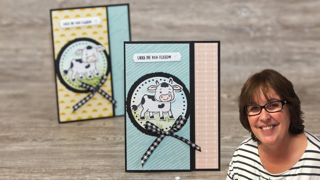 Süße Wackelkarte mit Gutscheinfach / Fun Fold Card・Einfach Kuhl ・Stampin’ Up!