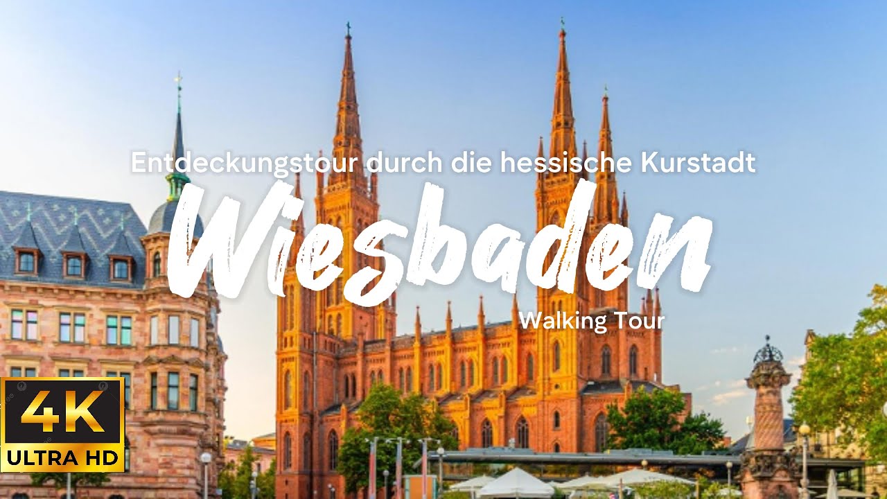 Walking Tour durch Wiesbaden | Entdeckung der Innenstadt 4K