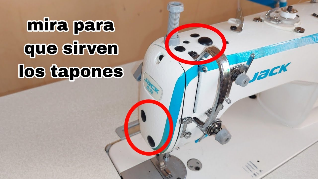 mira para que sirven todos los tapones de la maquina de coser recta industrial